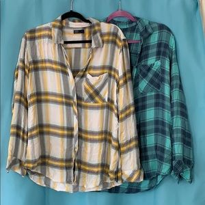 SUPER SOFT flannels: set of TWO